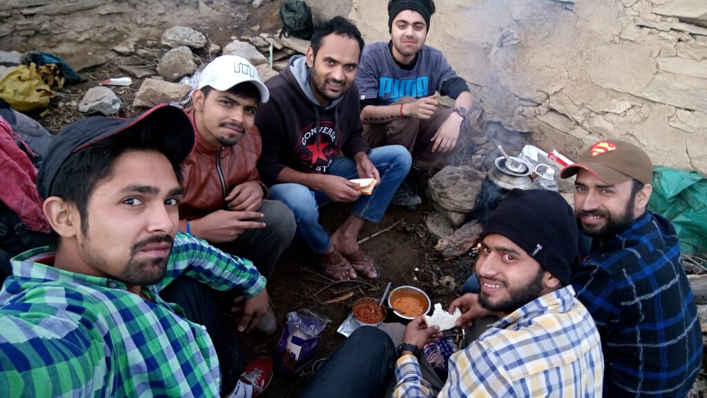 Enjoying food at Tisri | Churdhar Trek