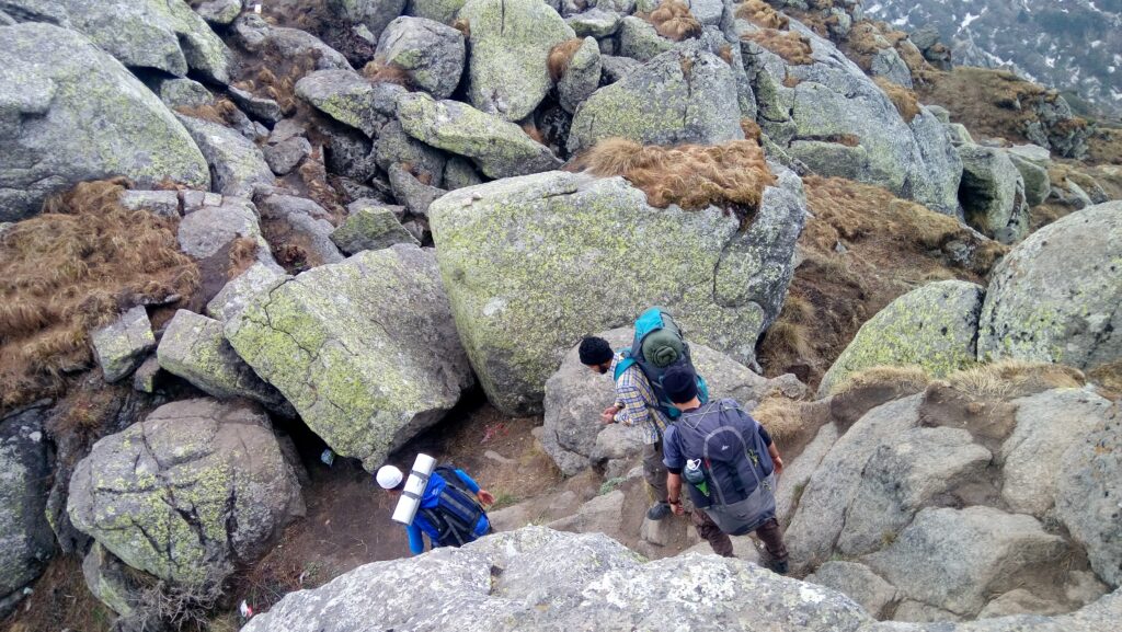 Heading back from Churdhar Peak